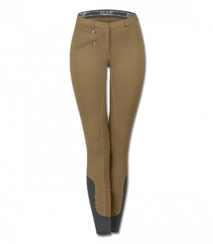 Bryczesy ELT FUN SPORT SILICONE damskie - Waldhausen - pełny silikonowy lej - camel