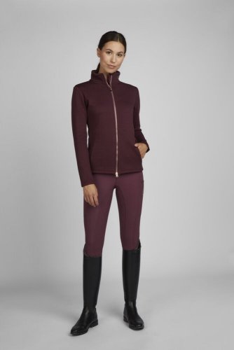 Bluza damska funkcyjna FULL-ZIP Heritage 23/24 - Eskadron - cassis
