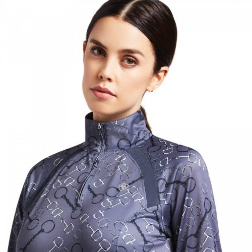 Bluzka damska SUNSTOPPER 2.0 - Ariat - charcoal bit print