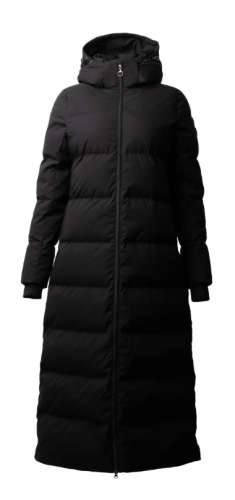 Długi płaszcz damski PALOMA - HORZE - black