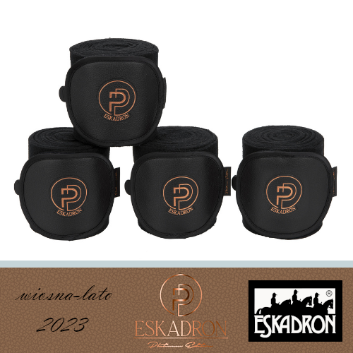 Bandaże FLEECE FAUX LEATHER Platinum 2023 - Eskadron - black