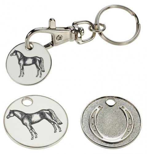 Brelok moneta na karabińczyku koń i podkowa - EKKIA