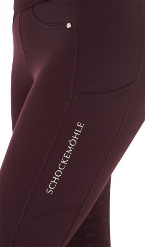 Legginsy zimowe damskie Winter Tights II jesień-zima 2022/23 - Schockemohle - wine