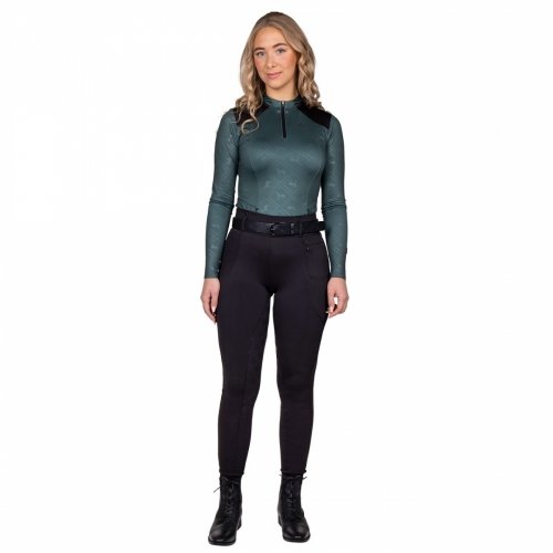 Legginsy zimowe jeździeckie Avélie full grip - QHP