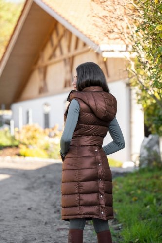 Długa kamizelka zimowa damska AW23 - Covalliero