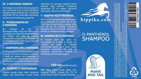 Szampon z D-panthenolem 100ml - HIPPIKA.COM