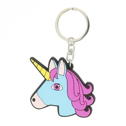 Brelok silikonowy UNICORN HEAD - Equi-Kids - niebieski