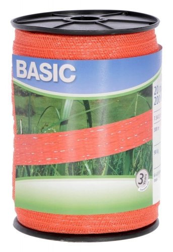Taśma do ogrodzeń Corral BASIC 20mm - 200m - pomarańczowa