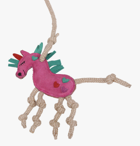 Zabawka dla konia bawełniana lina - QHP - horse/unicorn/carrot