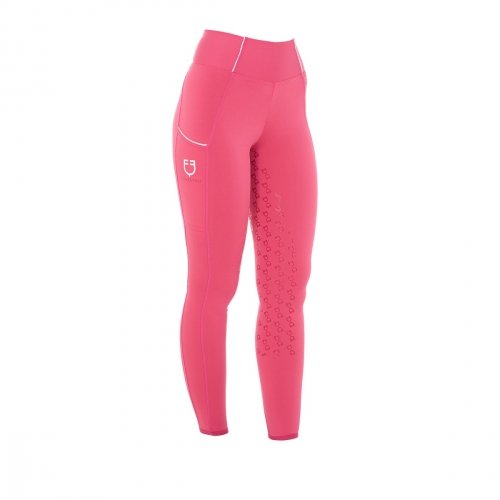Legginsy damskie Classic Slim Fit Full Grip - EQUESTRO - wiciokrzew
