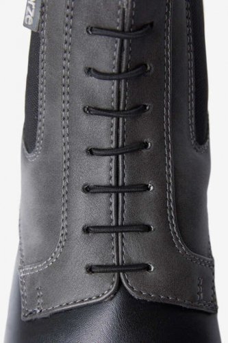 Sztyblety ze skóry syntetycznej dwukolorowe Kilkenny - HORZE - black/grey