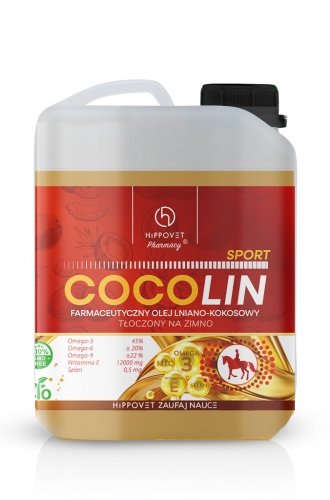 Cocolin SPORT Hippovet Pharmacy – olej lniano-kokosowy 5l