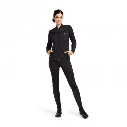 Bluzka damska ASCENT FULL ZIP - Ariat - black