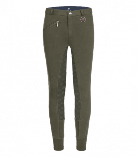 Bryczesy THERMO FUN SPORT SILICONE młodzieżowe - pełny lej silikonowy - Waldhausen - khaki