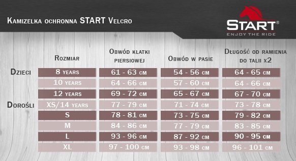  Kamizelka ochronna VELCRO młodzieżowa - START