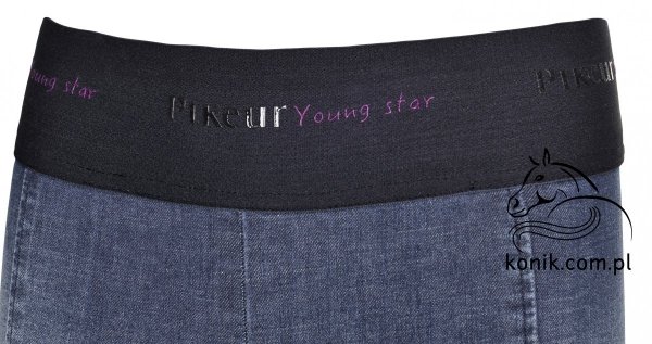 Bryczesy Pikeur IONA JEANS GRIP ATHLEISURE młodzieżowe - denim blue