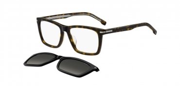 OKULARY KOREKCYJNE BOSS 1726GCS WR7 55 ROZMIAR M + NAKŁADKA Z POLARYZACJĄ