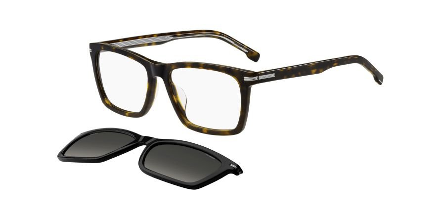 OKULARY KOREKCYJNE BOSS 1726GCS WR7 55 ROZMIAR M + NAKŁADKA Z POLARYZACJĄ