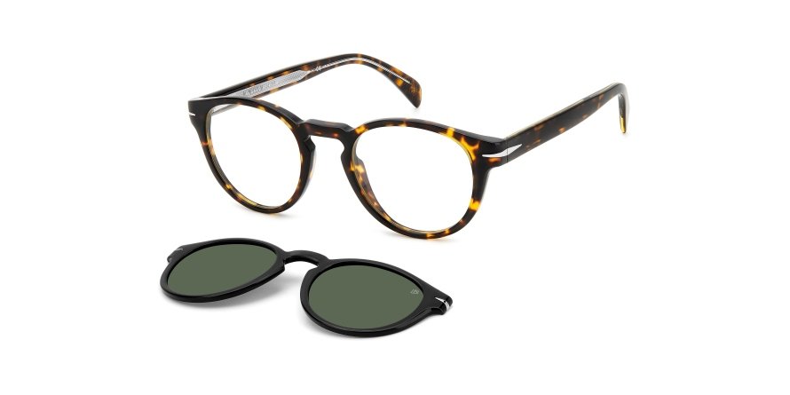 OKULARY KOREKCYJNE DAVID BECKHAM DB 7104CS 086 49 ROZMIAR S + NAKŁADKA Z POLARYZACJĄ