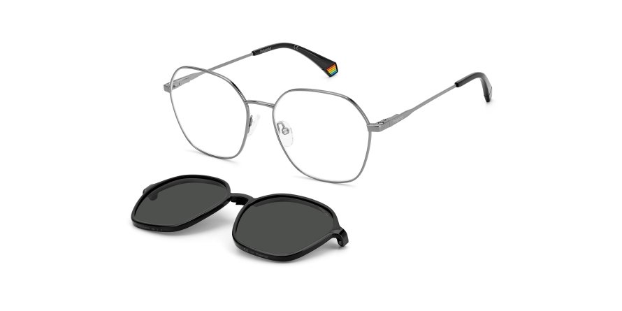 OKULARY KOREKCYJNE POLAROID PLD 6183CS V81 56 ROZMIAR M + NAKŁADKA Z POLARYZACJĄ