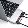 Satechi USB-C Pass Through HUB - 2xUSB 3.0 / USB-C (PD) / SD / microSD / Silver (srebrny)
