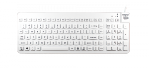 Man&Machine Really Cool Keyboard - medyczna, dezynfekowalna, niskoprofilowa klawiatura (biała)