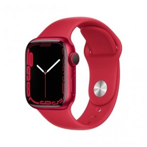 Apple Watch Series 7 41mm GPS + Cellular (LTE) Koperta z aluminium w kolorze (PRODUCT)RED z paskiem sportowym w kolorze (PRODUCT)RED
