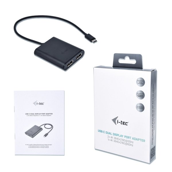 i-tec USB-C Dual 4K DP Video Adapter - outlet