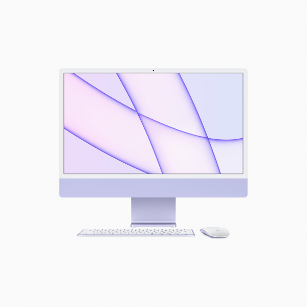 Apple iMac 24&quot; 4,5K Retina M1 8-core CPU + 8-core GPU / 16GB / 2TB SSD / Gigabit Ethernet / Fioletowy (Purple) - 2021