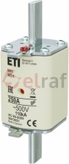 Wkładka bezpiecznikowa NH1 250A gF 500V 004139121