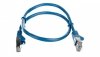 Kabel krosowy patchcord F/UTP kat.5e CCA niebieski 0,5m 50127