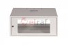 Szafa wisząca SIMPLE 19 4Ux555x400 mm IP20 ściany boczne pełne drzwi z szybą RAL 7035 19-8006SZWS-19-4U-40-DS