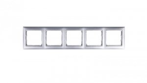 VALENA Ramka pięciokrotna pozioma aluminium 770155