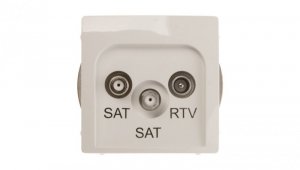 Simon Basic Gniazdo antenowe SAT/SAT/RTV końcowe białe BMZAR+SAT3.1-P2.01/11
