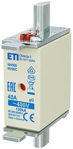 WKŁADKA NH000 GG 40A/400V