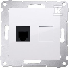 GN.TE.RJ12 MOD.+RAM.GIPS/IP44 BI.SIMON54