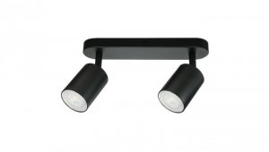 Lampa Oprawa SIENA-ALU-B/B 2xgu10 czarna z czarnym przegubem