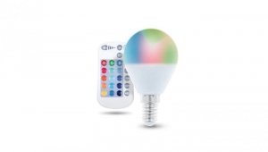 Żarówka LED E14 G45 RGB + White 5W + RC 250lm Forever Light