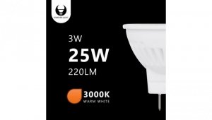 Żarówka LED G4 MR11 3W 12V 3000K 220lm Ceramiczna Forever Light