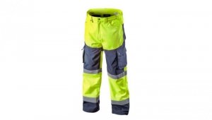 Spodnie robocze ostrzegawcze softshell, żółte, rozmiar L 81-750-L