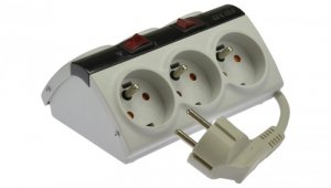 Przedłużacz przeciwprzepięciowy 6-gniazd z/u ACAR SMART 1,5m szary