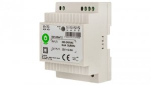 Zasilacz POS na szynę DIN 30W 12VDC 2,5A DIN30W12