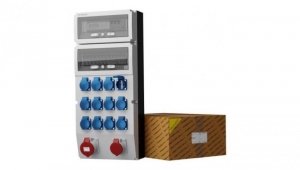 Rozdzielnica budowlana z licznikiem eXT-S/FI 32A 16A 12x230V Schuko Mennekes Doktorvolt 0762
