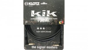 KLOTZ KIK Kabel instrumentalny Audio Jack 6,3mm Mono (wtyk kątowy / wtyk kątowy) 3m