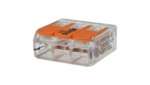 Szybkozłączka 3x 0,2-4,0mm2 uniwersalna (na drut / na linkę) 450V/32A ORYGINALNA woreczek 10szt. 221-413