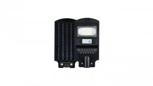 LAMPA ULICZNA SOLARNA 30W 4000K Czarna czujnik mikrofalowy