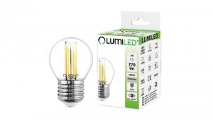 Żarówka LED E27 P45 Filament 7W = 60W 770lm 4000K Neutralna 360 LUMILED