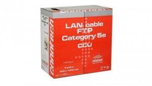 Kabel teleinformatyczny skrętka CAT. 5e FTP CU 4x2xAWG24 /305m