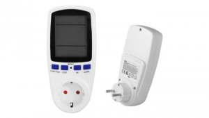 Watomierz cyfrowy LCD gniazdkowy licznik zużycia energii elektrycznej M150 (do gniazdek typu 2P+Z) LTC