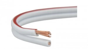 Przewód głośnikowy SMYp 2x1 biały CU miedź Elektrokabel 100m